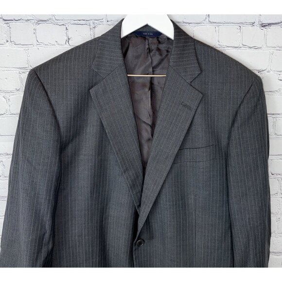 BROOKS BROTHERS Makers Merchants 1818 Madison Gray Striped Wool Blazer Size 42R - Picture 2 of 7